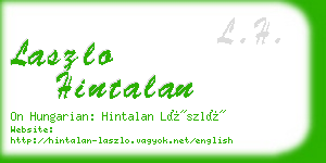 laszlo hintalan business card
